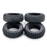 4PCS Rubber Tyres 15x42mm for Kyosho Jimny 1/18 RC Crawler Car Wheels Tires Upgrade Parts