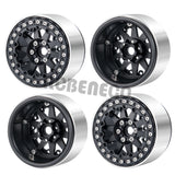 4Pcs 2.2inch Metal Alloy Beadlock Wheel Rims Hubs Rings for TRX4 Axial SCX10 Wraith 90018 RR10 Redcat 1/10 RC Crawler Car Upgrade