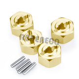 4Pcs Brass 8mm Wheel Hex Hub Adapters Counterweight for Axial UTB18 Capra 1/18 RC Buggy Car Model Upgrade Parts