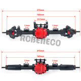 Alloy Front Rear Straight Complete Axle Steel Gear for 1:10 RC Crawler Axial SCX10 II AX90046 90047 90027 90028 Upgrade Parts