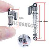 43mm Shocks Aluminum Threaded Tele Absorber Damper for Axial SCX24 Wrangler Bronco Gladiator Deadbolt C10