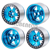 4PCS 2.2 Beadlock Wheels Rim for SCX10 D90 Wraith 90048 90018 RR10 TRX4 RedCat MST RC 1/10 Crawler Car