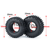 1.0 Wheel Rims & Mud Tires Set for 1/24 RC Crawler Car Axial SCX24 Upgrade Parts