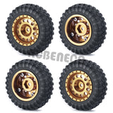 Metal Wheel Rim & Rubber Tyre for Axial SCX24 1/24 Rc Crawler Car