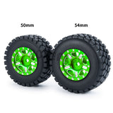 4Pcs 1.0" Beadlock Aluminum Wheel Rims Tires Set for Axial SCX24