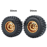 1.0 Wheel Rims & Mud Tires Set for 1/24 RC Crawler Car Axial SCX24 Upgrade Parts