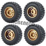 1.0 Wheel Rims & Mud Tires Set for 1/24 RC Crawler Car Axial SCX24 Upgrade Parts