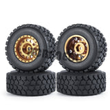 1.0 Wheel Rims & Mud Tires Set for 1/24 RC Crawler Car Axial SCX24 Upgrade Parts