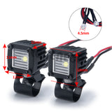 Side Lights Bumper Luggage Rack Spotlight Mount LED Lamp Set for 1/10 1/8 1/12 1/14 1/18 1/24 RC Crawler Car Truck Parts