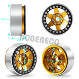 1/2/4pcs 1.9'' Aluminum Beadlock Wheel Rims for 1/10 RC Crawler D90 SCX10 TRX4