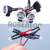 4 LED Lights Round Roof Headlights for 1/24 RC Crawler Car