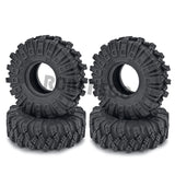 4PCS Micro Crawler 1.0" Wheel Tires Soft Mud Terrain Rubber Tyres for 1/24 Axial SCX24 Bronco Gladiator Deadbolt Parts