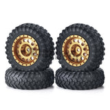 Metal Wheel Rim & Rubber Tyre for Axial SCX24 1/24 Rc Crawler Car