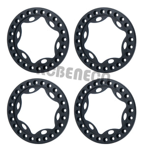 4Pcs Aluminum Alloy 1.9" Wheel Outer Beadlock Ring for SCX10 90046 TRX4 D90