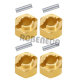 Brass Wheel Hex Hub 4mm/5mm/6mm Extenders Adaptor Set for 1/18 RC Crawler Car TRX4M Upgrade Parts