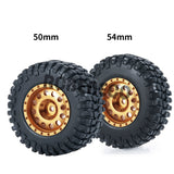 1.0 Wheel Rims & Mud Tires Set for 1/24 RC Crawler Car Axial SCX24 Upgrade Parts