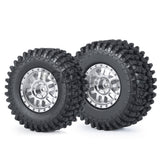 1.0" RC Wheel Rims & Mud Tires Set for 1/24 Axial SCX24 RC Crawler