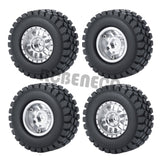 1.0" RC Wheel Rims & Mud Tires Set for 1/24 Axial SCX24 RC Crawler