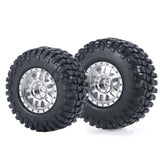 1.0" RC Wheel Rims & Mud Tires Set for 1/24 Axial SCX24 RC Crawler