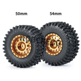 1.0 Wheel Rims & Mud Tires Set for 1/24 RC Crawler Car Axial SCX24 Upgrade Parts