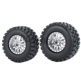 1.0" RC Wheel Rims & Mud Tires Set for 1/24 Axial SCX24 RC Crawler