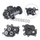 Metal Gearbox with Shifting Slipper Clutch and Transmission Internal Gears for 1/10 RC Crawler TRX4 TRX6 Upgrade