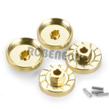 4Pcs Brass Wheel Hex Hub Extenders Adapters Counterweight for Traxxas TRX-4M Bronco Defender 1/18 RC Crawler Car Model