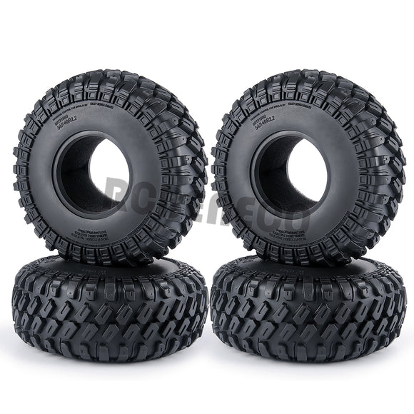 4pcs 2.2inch Rubber Tyre Wheel Tires with Foam Insert for Axial SCX10 90046 AXI03007 Wraith 90048 TRX4 1/10 RC Rock Crawler Car