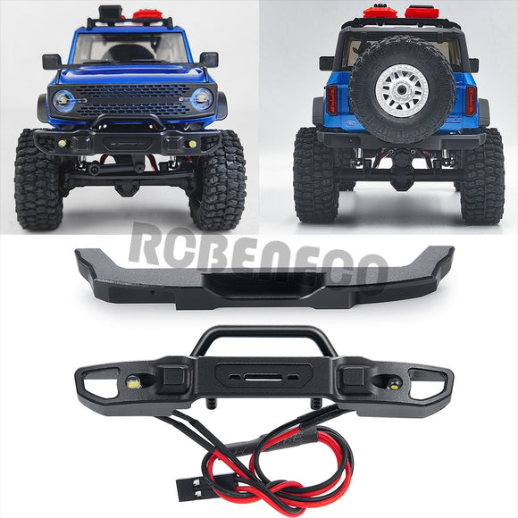 Aluminum Alloy Rear Bumper/Front Bumper with LED Front Light for Axial SCX24 AXI00006 Bronco 1/24th RC Crawler