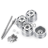 Metal Beadlock Rear Wheel Rims with CVD Drive Shaft for Axial SCX24 Deadbolt Gladiator Bronco Wrangler C10 1/24 RC Car