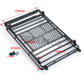 Luggage Carrier Roof Rack with LED Light Bar for 1/10 Axial SCX10