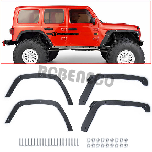 Metal Wheel Eyebrows Mud Fenders Flares for 1/10 Axial SCX10 III AXI03007 RC Crawler Car