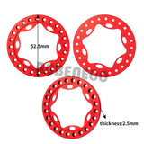 4Pcs Aluminum Alloy 1.9" Wheel Outer Beadlock Ring for SCX10 90046 TRX4 D90