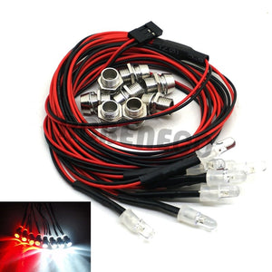 8 LEDs Light 3-7V 5mm Headlights for Axial SCX10