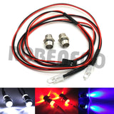 White Blue Red 3v-7v 2LEDs Light Strip for Axial SCX10 TRX4 D90