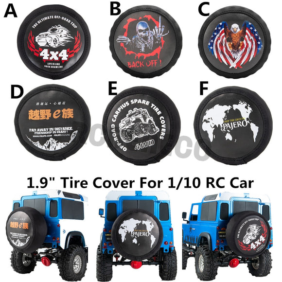 RC Car Spare Tire Cover for 1/10 Scale RC Crawler Car TRX4 SCX10