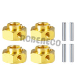 4PCS 12mm Wheel Hex Adapter Brass Counterweight for 1/10 RC Crawler Axial SCX10 III AXI03007 AXI03004 Capra