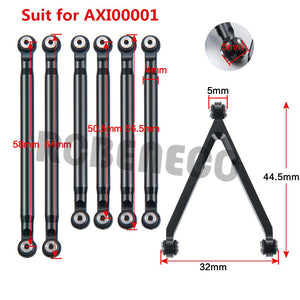 Aluminum Link Linkage Pull Rod Kit for Axial SCX24 AXI00001 AXI00002