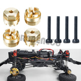 4PCS Hex Wheel Hub Adapters Brass Counterweight for 1/18 Kyosho Jimny RC Car