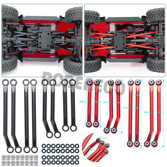 Metal High Clearance Chassis Link Rods Set for 1/18 RC Crawler Traxxas TRX4M Bronco Defender Upgrade Parts