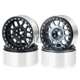 4pcs CNC Metal 2.6inch Beadlock Wheel Rims Hubs for Axial 1/10 RB10 Ryft Interco Black Mamba 2.6" Mud Terrain Tires Parts