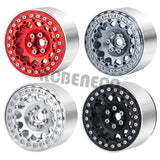 4PCS CNC Aluminum Alloy Wheel Hub 2.2inch Beadlock Wheel Rim for 1/10 RC Crawler Car Axial Wraith 90048 RR10 TRX4 TRX6 Redcat