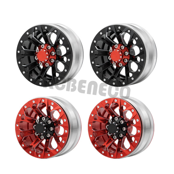 1/2/4pcs 1.9'' Alloy Metal Beadlock Wheel Rims for AXIAL SCX10 D90 TRX4 1/10 RC Crawler