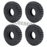 4PCS Micro Crawler 1.0" Wheel Tires Soft Mud Terrain Rubber Tyres for 1/24 Axial SCX24 Bronco Gladiator Deadbolt Parts