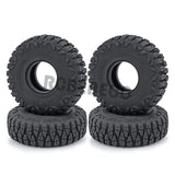 4PCS Micro Crawler 1.0" Wheel Tires Soft Mud Terrain Rubber Tyres for 1/24 Axial SCX24 Bronco Gladiator Deadbolt Parts