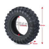 Metal Wheel Rim & Rubber Tyre for Axial SCX24 1/24 Rc Crawler Car