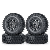 4PCS Plastic Wheel Rims&Rubber Tires Kit for Axial SCX24