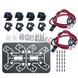 RC Car Spotlight Headlamp with Bracket for 1/6 1/8 1/10 1/12 1/14 1/24 RC Crawler SCX6 TRX4 TRX6 AXIAL SCX10 SCX24 D90