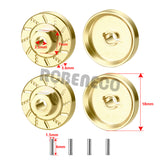 4Pcs Brass Wheel Hex Hub Extenders Adapters Counterweight for Traxxas TRX-4M Bronco Defender 1/18 RC Crawler Car Model