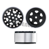 4pcs Beadlock Wheels Hub Metal Micro Wheel Rim for Axial SCX24 Gladiator Bronco C10 Deadbolt JLU 1/24 RC Crawler Car Upgrade